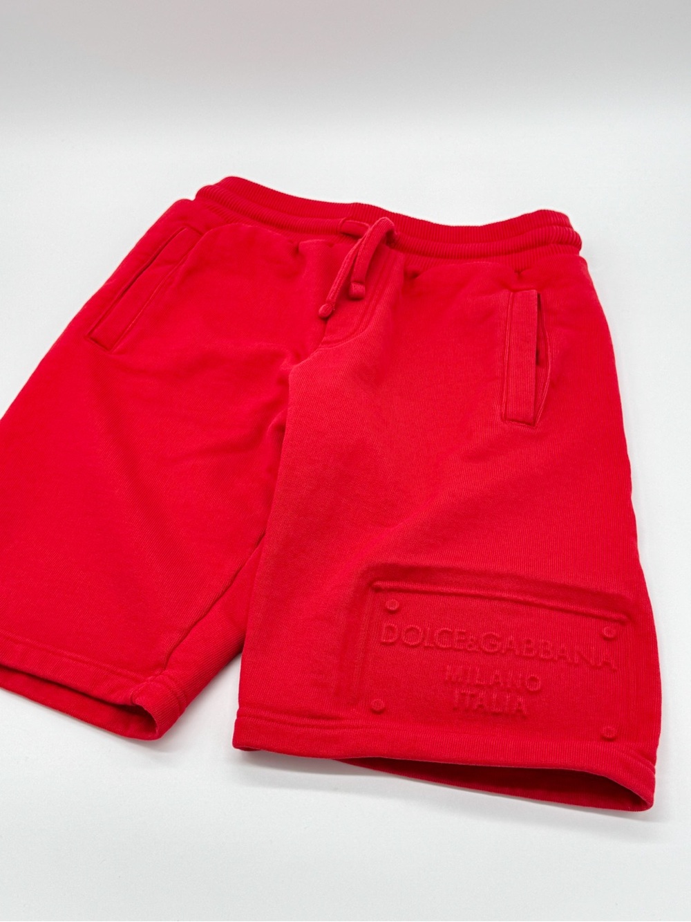 Dolce & Gabbana Kids Size 6 100% Cotton Pull On Sweat Shorts Embossed Logo Patch